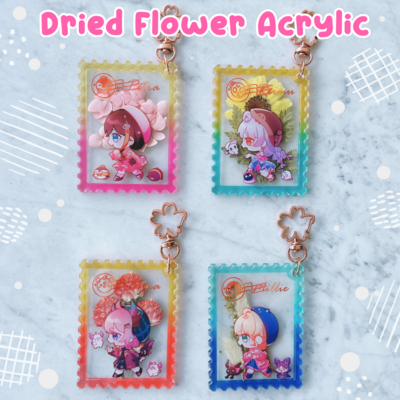 Zuttomo Dried Flower Acrylic Charms