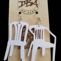 Earrings, pantallas sillas. Acrilyc  - Thumbnail 2