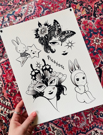 "Wings of Pleasure" Flash Print 8 1/2" x 11"