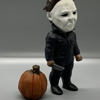 Dirty Mike Myers with knife and pumpkin  - Thumbnail 1