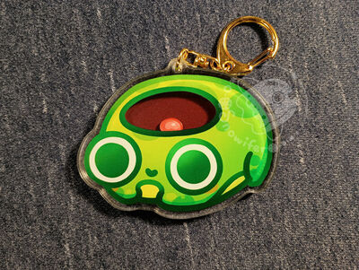 Frog Brain Shaker Keychain