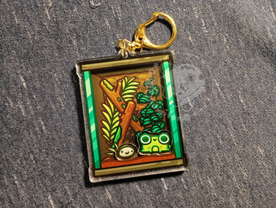 Frog Terrarium Shaker Keychain