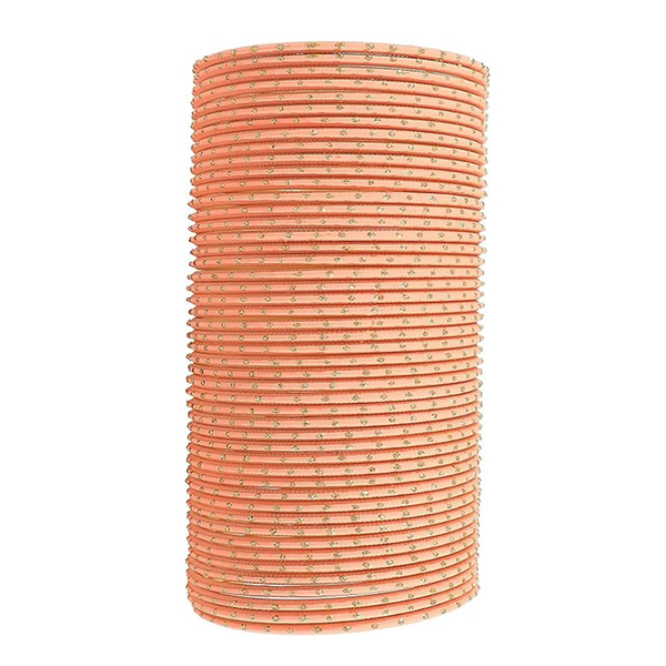 Handmade Peach Color 36 PCS Spark Metal bangle bracelet anniversary gift for her