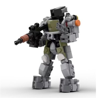 Moc-94380 mobile suit girl – female robot mecha girl building blocks set