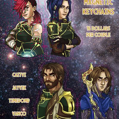 Arcane couple magnetic keychains - Thumbnail 5