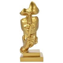 Adam & Friends Home Decor Silence Is Golden Sculpture | Gold | 676685055484