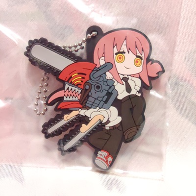 Chainsaw Man Buddy Colle Rubber Keychain - Chainsaw Man & Makima