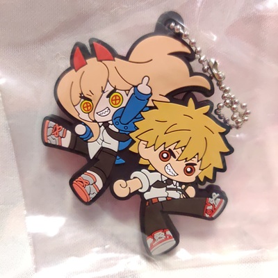 Chainsaw Man Buddy Colle Rubber Keychain - Power & Denji
