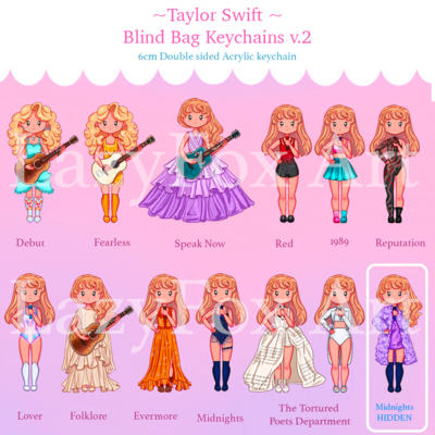 Taylor swift eras tour blind bag keychains series 2