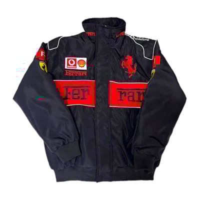 Vintage "ferrari" red horse f1 jacket black  - Thumbnail 2