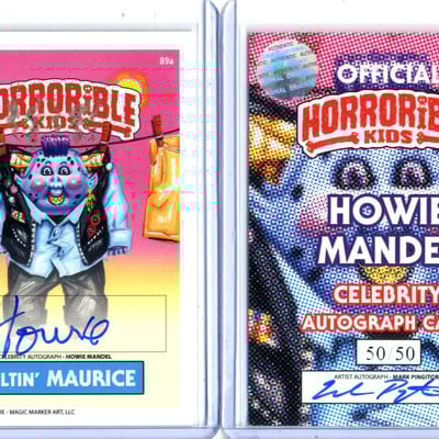 Horrorible kids howie mandel - celebrity auto card