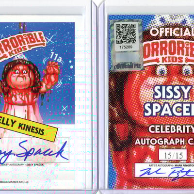 Horrorible kids sissy spacek - celebrity auto card