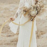 Boho Wedding Dress, Lace Bridal Dress Wedding Gown - Thumbnail 1
