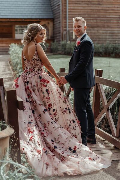 Floral Wedding Dress, Luxury Bridal Dress Wedding Gown