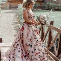 Floral Wedding Dress, Luxury Bridal Dress Wedding Gown - Thumbnail 2