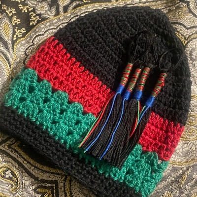  multicolor keepah (handmade) w/ fringes