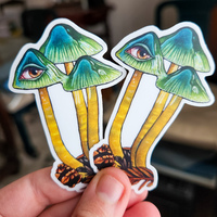 "Parrot Waxcaps" Vinyl Sticker  - Thumbnail 1