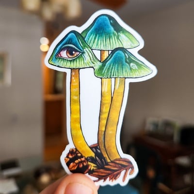 "parrot waxcaps" vinyl sticker  - Thumbnail 1