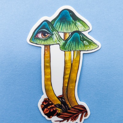 "parrot waxcaps" vinyl sticker 