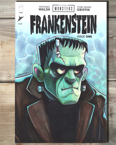 Frankenstein Sketch Cover Original Art