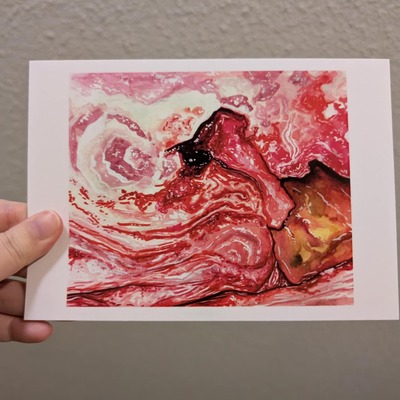 Fish guts postcard print