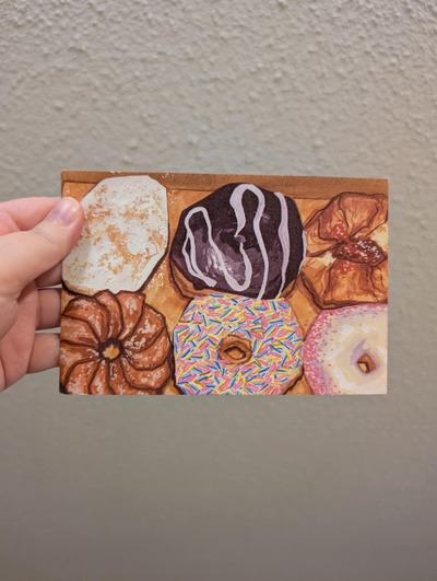 donut postcard print