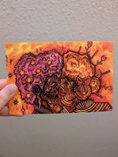 strawberry lemonade girls postcard print