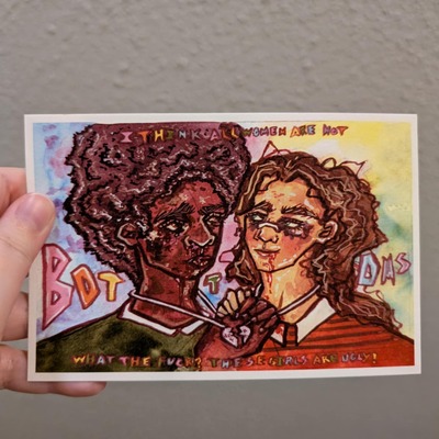 Bottoms postcard print