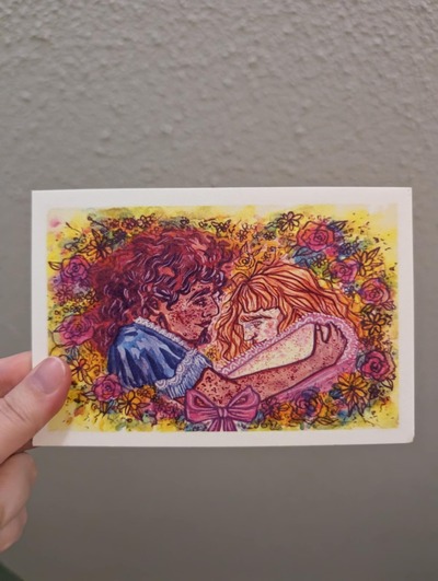 sleepy gays postcard print