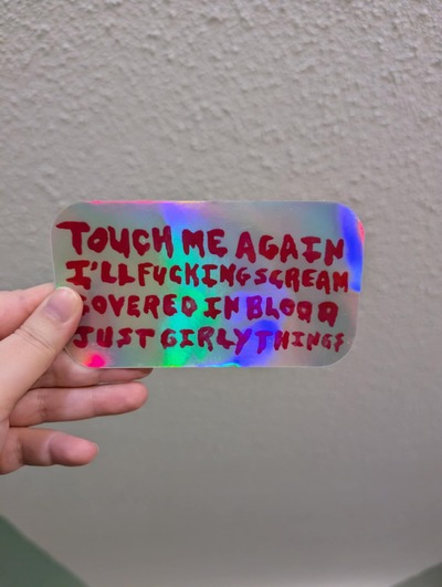 scene queen holo sticker