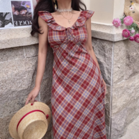 Sweet style ruffled suspender dress - Thumbnail 1