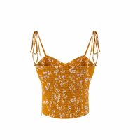 Retro holiday style hot girl sexy slim floral strappy camisole - Thumbnail 2