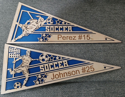 303 Girls Soccer Pennant