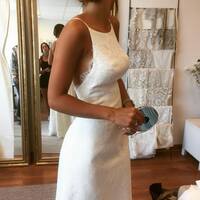 Sheath Wedding Dress, Lace Bridal Dress Wedding Gown - Thumbnail 1