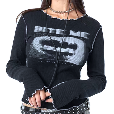 "bite me" top