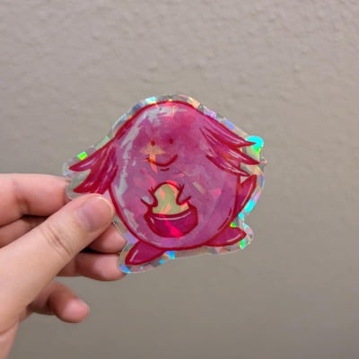Shatter holographic glitter chansey sticker