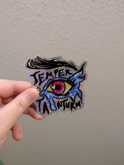 Temper Tantrum Glitter Holographic Sticker