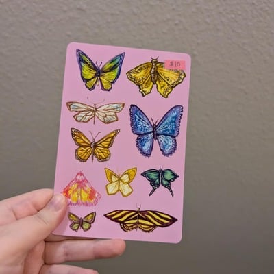 Butterflies sticker sheet