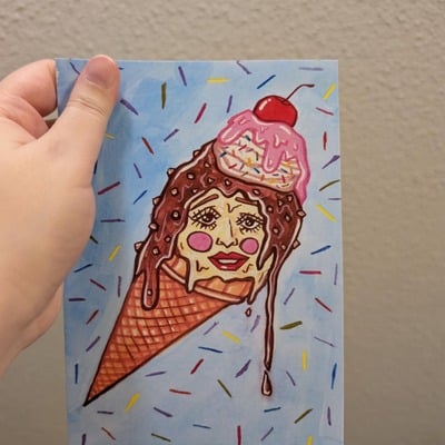 Ice cream lady print