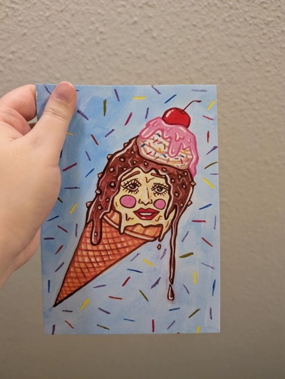 Ice Cream Lady Print