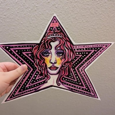 Chappell roan star cut out print