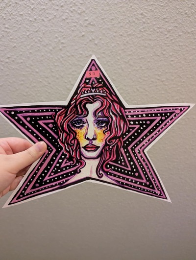 Chappell Roan Star Cut Out Print