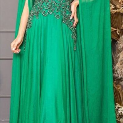 Elegant blue beading crystals prom dress formal evening dresses