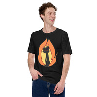 Flaming cat shirt - Thumbnail 1