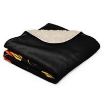 Flaming cat sherpa blanket - Thumbnail 1