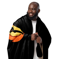 Flaming cat sherpa blanket - Thumbnail 2