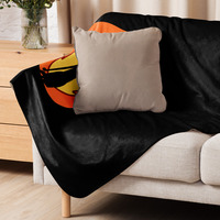 Flaming cat sherpa blanket - Thumbnail 3