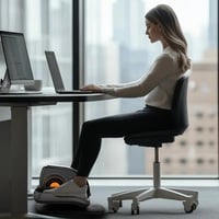 Electric Under-Desk Elliptical – Plug-In Powered Magnetic Resistance Home Exercise Machine - Thumbnail 1