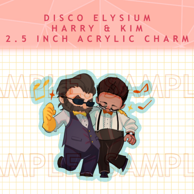 Harry & kim 2.5'' acrylic charm