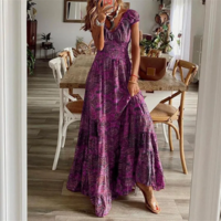 Women's Summer Bohemian Style Dress - Thumbnail 5